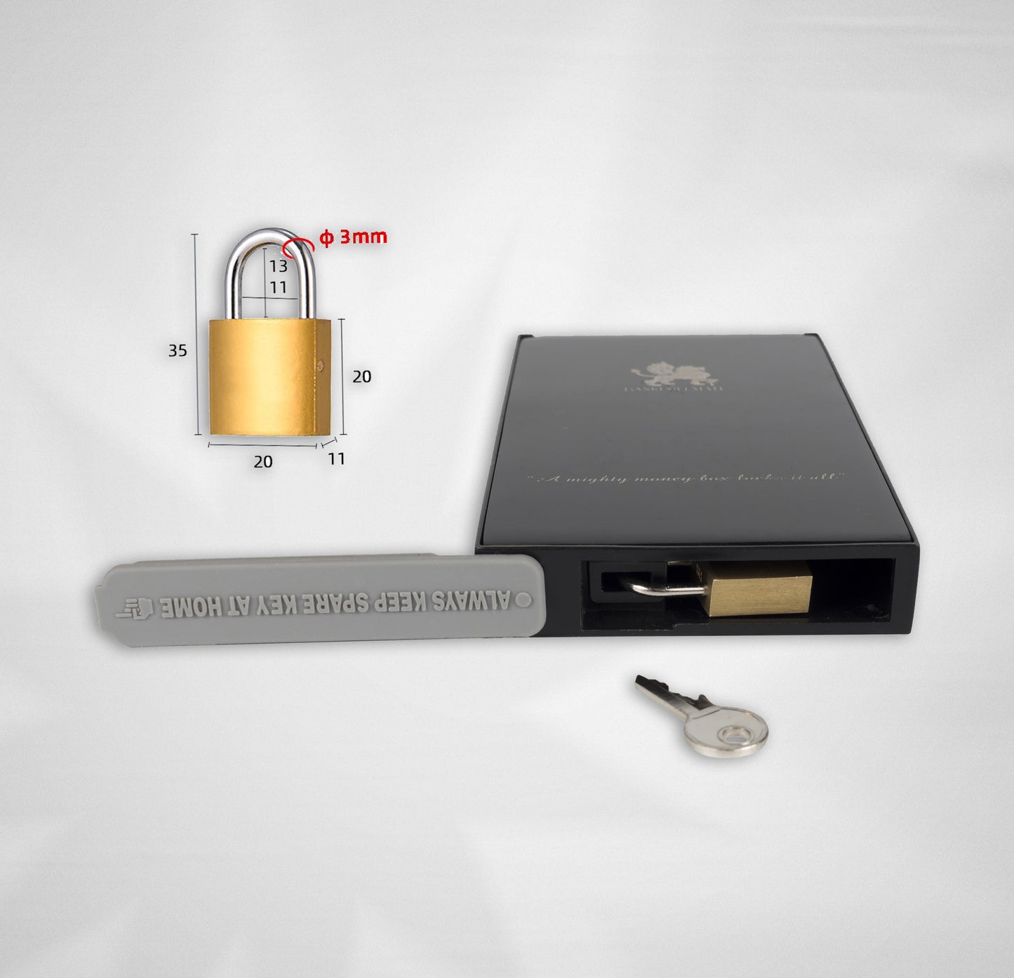 BANKROLLMATE Pocket-sized Metal Money Box
