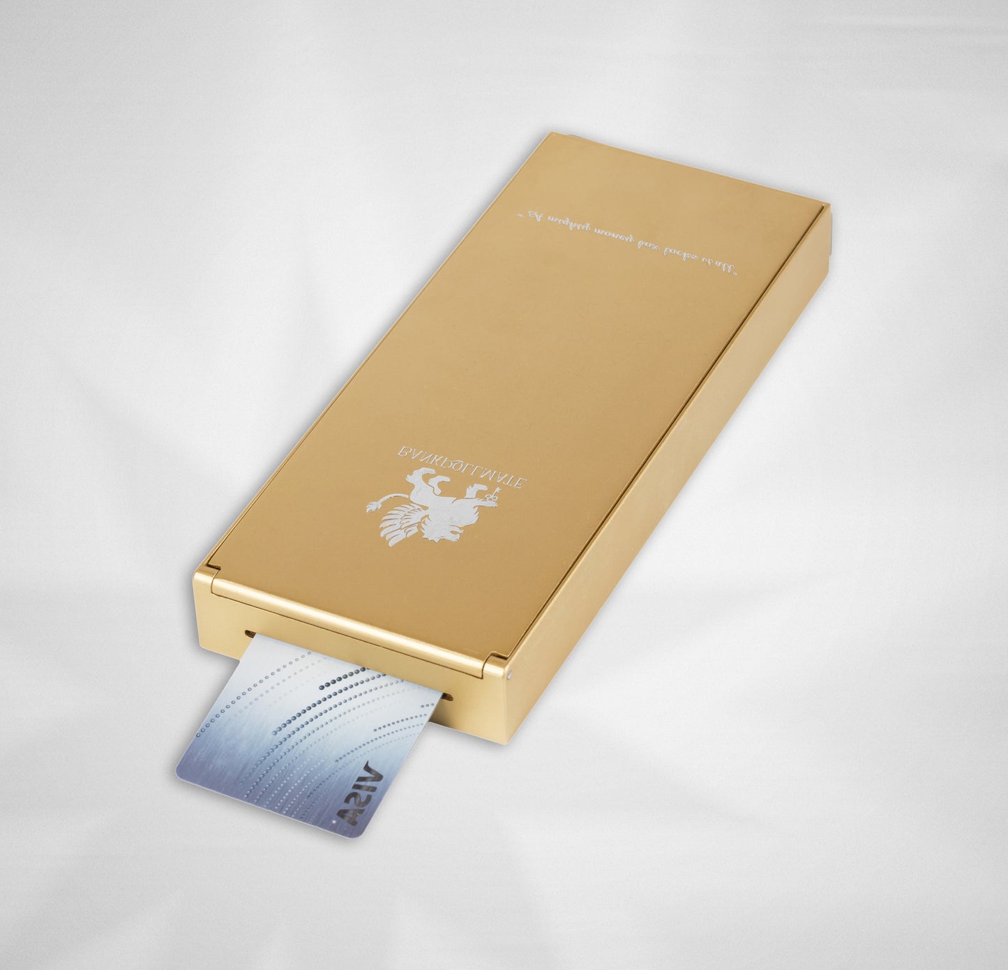 BANKROLLMATE Long-wallet-sized Metal Money Box