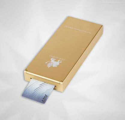 BANKROLLMATE Long-wallet-sized Metal Money Box