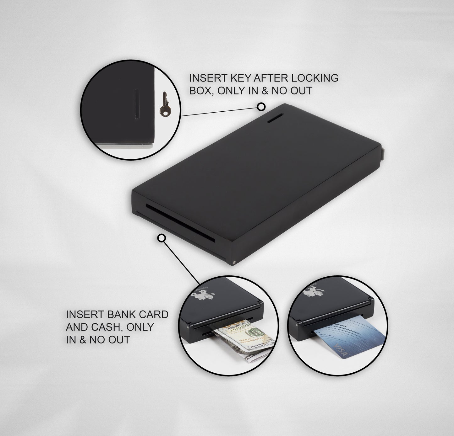 BANKROLLMATE Pocket-sized Metal Money Box